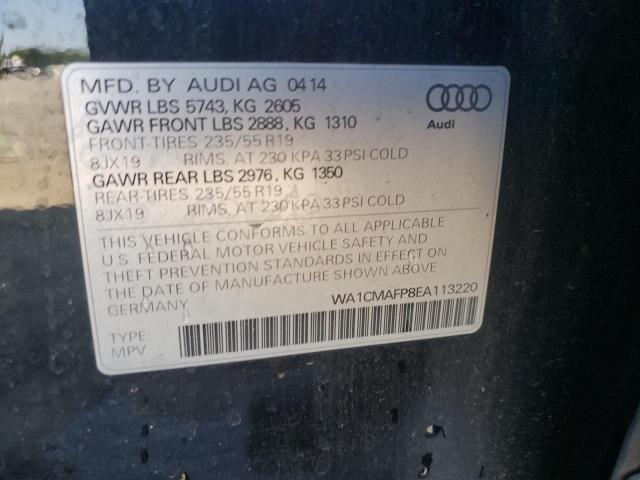 Photo 10 from auction – 2014 AUDI Q5 TDI PRE with VIN WA1CMAFP8EA113220