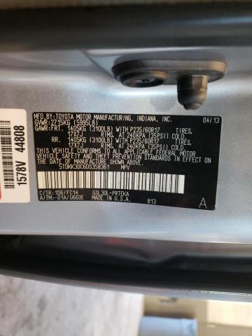 Photo 10 from auction – 2013 TOYOTA SIENNA LE with VIN 5TDKK3DC6DS358361