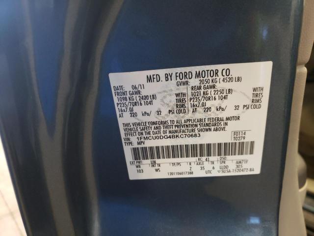 Photo 10 from auction – 2011 FORD ESCAPE XLT with VIN 1FMCU0DG4BKC70683