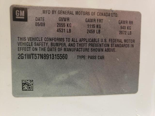 Photo 10 from auction – 2009 CHEVROLET IMPALA 1LT with VIN 2G1WT57N891315560