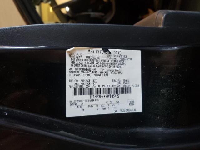 Photo 10 from auction – 2011 FORD FOCUS SE with VIN 1FAHP3FNXBW105427