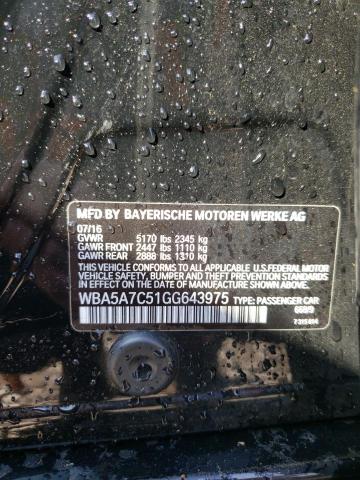 Foto 10 de la subasta – 2016 BMW 528 XI con VIN WBA5A7C51GG643975