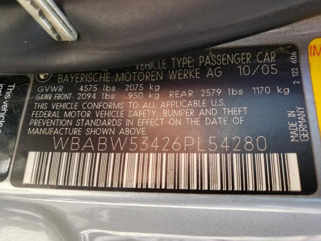 Photo 10 from auction – 2006 BMW 330 CI with VIN WBABW53426PL54280