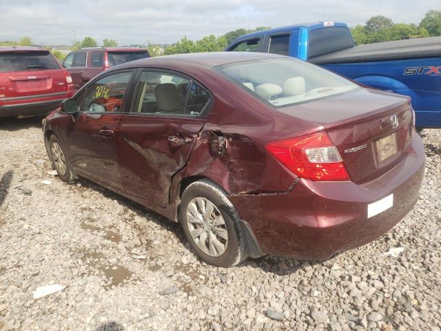 Photo 3 from auction – 2012 HONDA CIVIC LX with VIN 19XFB2F50CE065705