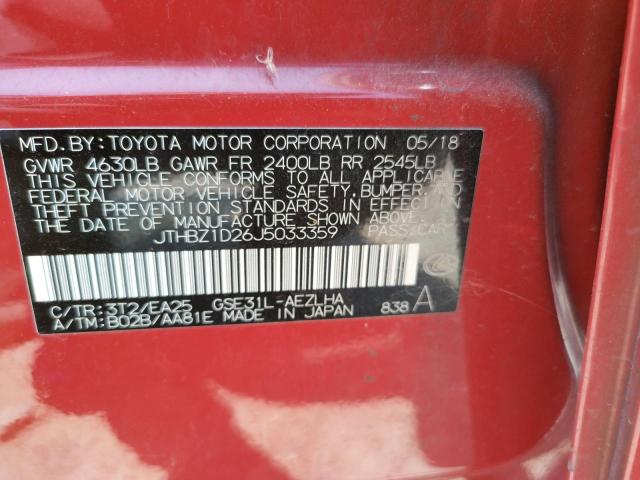 Photo 10 from auction – 2018 LEXUS IS 350 with VIN JTHBZ1D26J5033359
