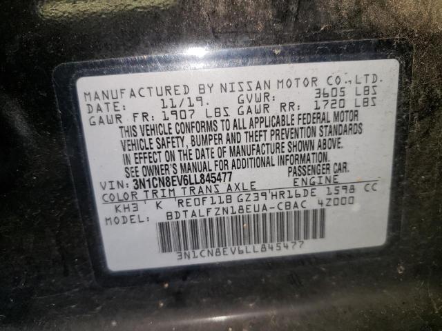 Photo 10 from auction – 2020 NISSAN VERSA SV with VIN 3N1CN8EV6LL845477