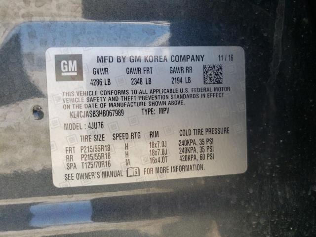 Photo 10 from auction – 2017 BUICK ENCORE PRE with VIN KL4CJASB3HB067989