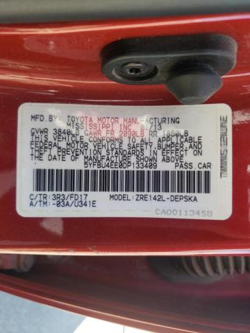 Photo 10 from auction – 2013 TOYOTA COROLLA BA with VIN 5YFBU4EE0DP133409