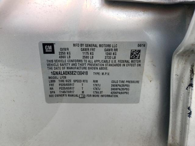 Photo 10 from auction – 2014 CHEVROLET EQUINOX LS with VIN 1GNALAEK6EZ130418