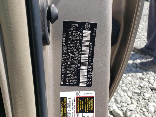 Photo 10 from auction – 2009 TOYOTA CAMRY BASE with VIN 4T1BE46K09U272950