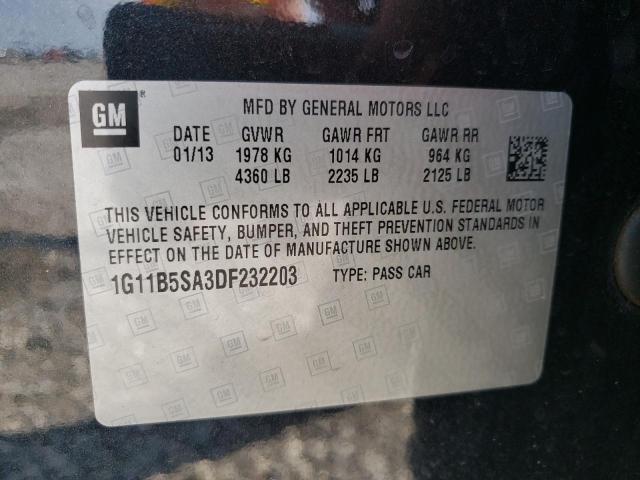 Photo 10 from auction – 2013 CHEVROLET MALIBU LS with VIN 1G11B5SA3DF232203