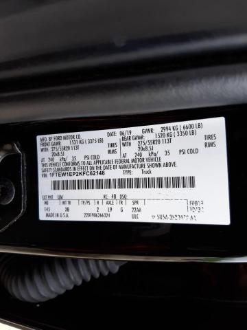 Photo 10 from auction – 2019 FORD F150 SUPER with VIN 1FTEW1EP2KFC62148