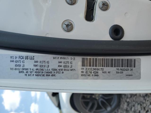 Photo 10 from auction – 2019 DODGE CHALLENGER with VIN 2C3CDZL94KH641753