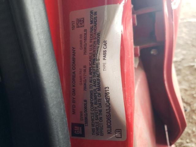 Photo 10 from auction – 2018 CHEVROLET SPARK 1LT with VIN KL8CD6SA3JC427613