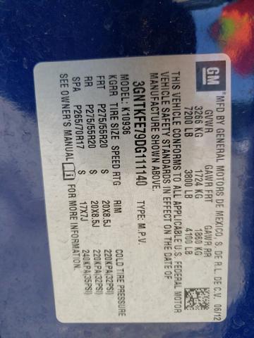 Photo 10 from auction – 2013 CHEVROLET AVALANCHE with VIN 3GNTKFE79DG111140