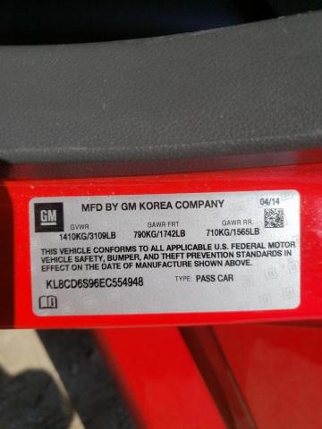 Photo 10 from auction – 2014 CHEVROLET SPARK 1LT with VIN KL8CD6S96EC554948