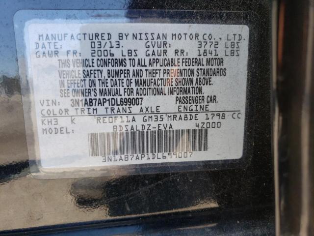 Photo 10 from auction – 2013 NISSAN SENTRA S with VIN 3N1AB7AP1DL699007