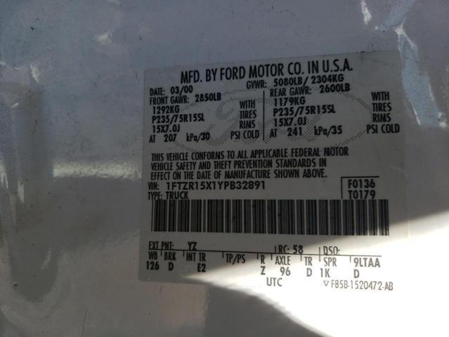 Photo 10 from auction – 2000 FORD RANGER SUP with VIN 1FTZR15X1YPB32891