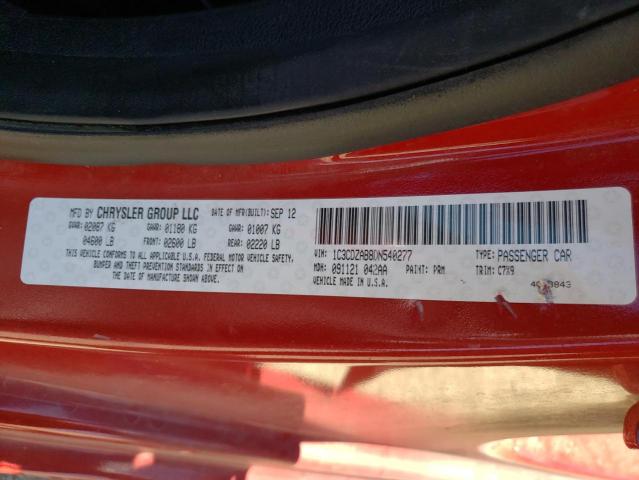 Photo 10 from auction – 2013 DODGE AVENGER SE with VIN 1C3CDZAB8DN540277