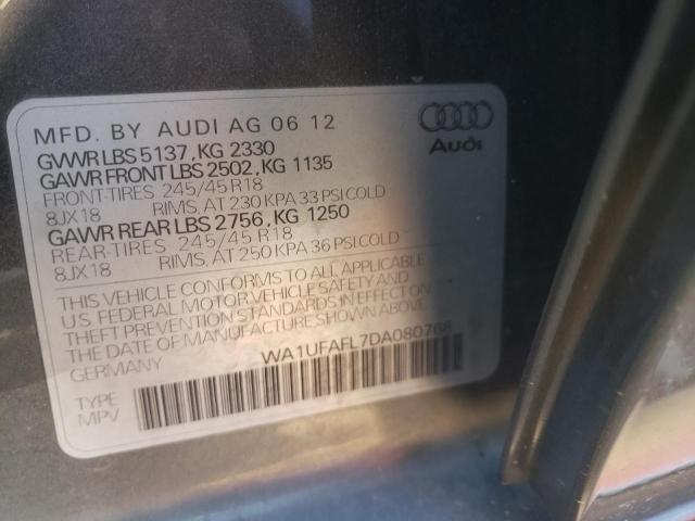 Photo 10 from auction – 2013 AUDI A4 ALLROAD with VIN WA1UFAFL7DA080768