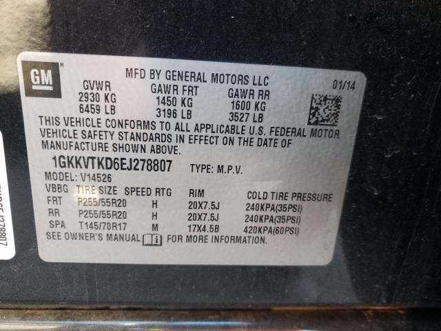 Photo 10 from auction – 2014 GMC ACADIA DEN with VIN 1GKKVTKD6EJ278807