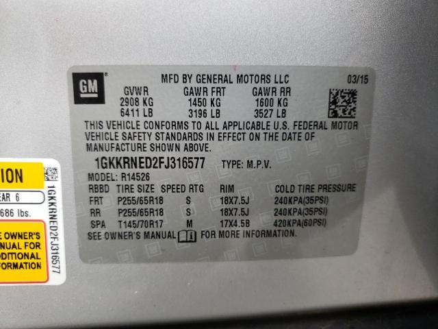 Photo 10 from auction – 2015 GMC ACADIA SLE with VIN 1GKKRNED2FJ316577