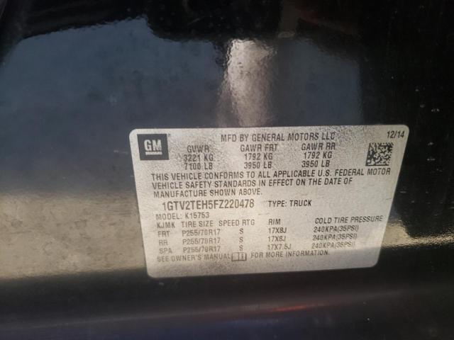 Photo 10 from auction – 2015 GMC SIERRA K15 with VIN 1GTV2TEH5FZ220478