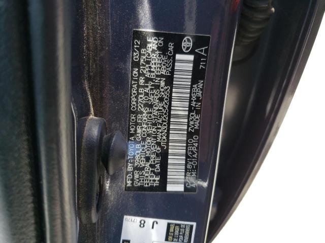 Photo 10 from auction – 2012 TOYOTA PRIUS with VIN JTDKN3DU2C5420553