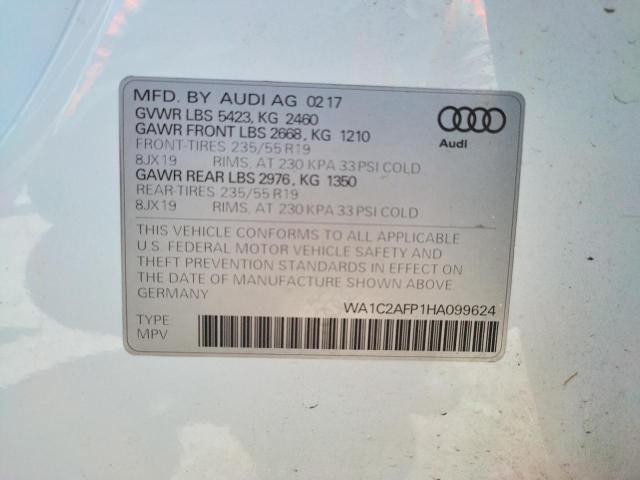 Photo 10 from auction – 2017 AUDI Q5 PREMIUM with VIN WA1C2AFP1HA099624