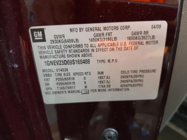 Photo 10 from auction – 2009 CHEVROLET TRAVERSE L with VIN 1GNEV23D69S160488
