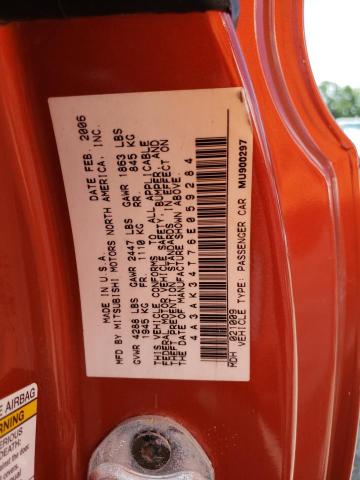 Photo 10 from auction – 2006 MITSUBISHI ECLIPSE GT with VIN 4A3AK34T76E059284
