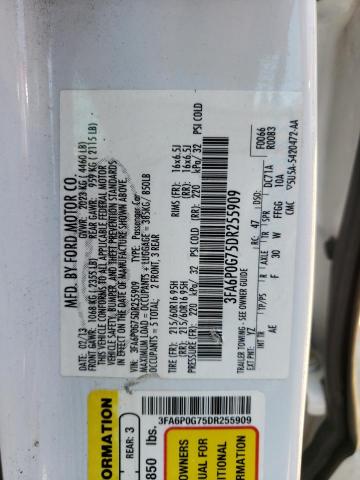 Photo 10 from auction – 2013 FORD FUSION S with VIN 3FA6P0G75DR255909