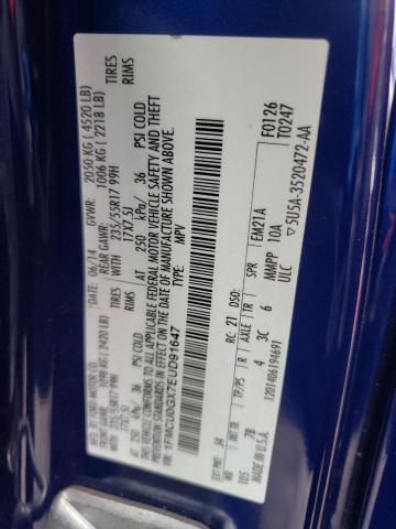 Photo 10 from auction – 2014 FORD ESCAPE SE with VIN 1FMCU0GX7EUD91647