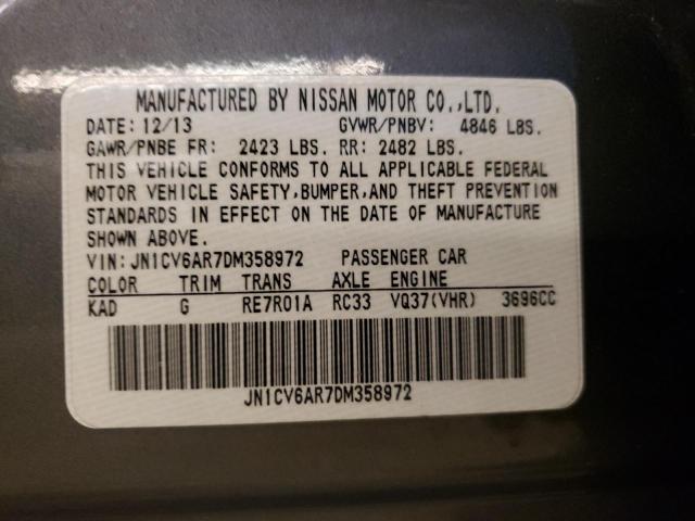 Photo 10 from auction – 2013 INFINITI G37 with VIN JN1CV6AR7DM358972