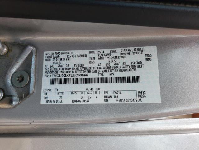 Photo 10 from auction – 2014 FORD ESCAPE SE with VIN 1FMCU9GX7EUC69844