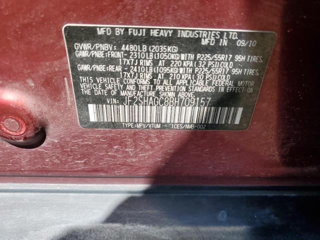 Photo 10 from auction – 2011 SUBARU FORESTER T with VIN JF2SHAGC8BH709157
