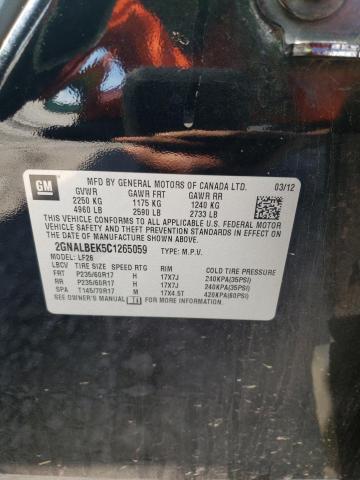 Photo 10 from auction – 2012 CHEVROLET EQUINOX LS with VIN 2GNALBEK5C1265059