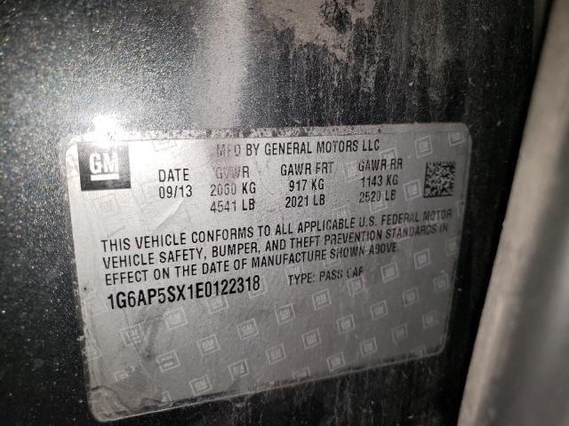 Photo 10 from auction – 2014 CADILLAC CTS with VIN 1G6AP5SX1E0122318
