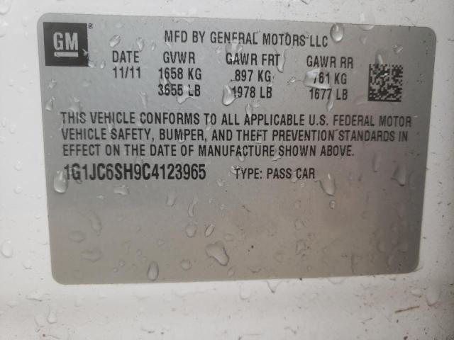 Photo 10 from auction – 2012 CHEVROLET SONIC LT with VIN 1G1JC6SH9C4123965