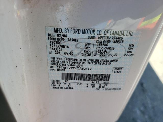 Photo 10 from auction – 2004 FORD F-150 HERI with VIN 2FTRF17224CA62419