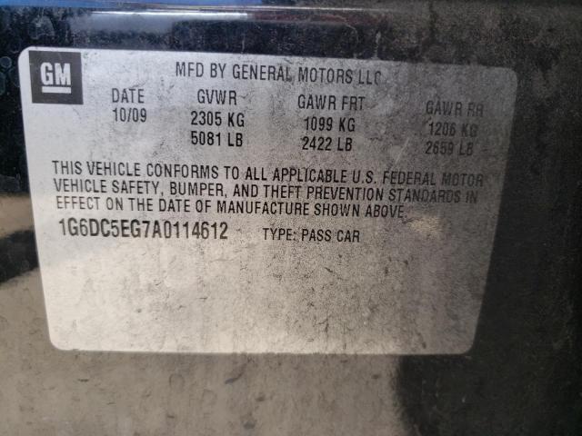 Photo 10 from auction – 2010 CADILLAC CTS with VIN 1G6DC5EG7A0114612