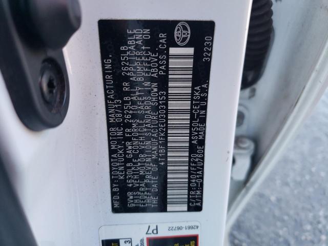 Photo 10 from auction – 2014 TOYOTA CAMRY L with VIN 4T1BF1FK2EU303153