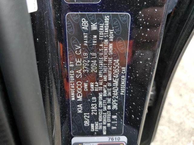 Photo 10 from auction – 2021 KIA FORTE FE with VIN 3KPF24AD4ME406504