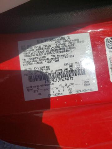 Photo 10 from auction – 2013 FORD MUSTANG with VIN 1ZVBP8CF5D5274772