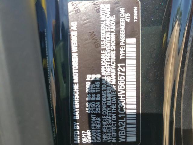 Photo 10 from auction – 2017 BMW M240I with VIN WBA2L1C30HV666721