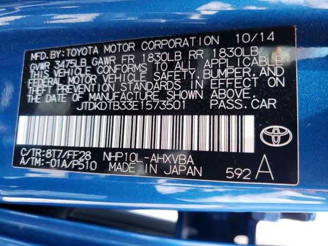 Photo 10 from auction – 2014 TOYOTA PRIUS C with VIN JTDKDTB33E1573501