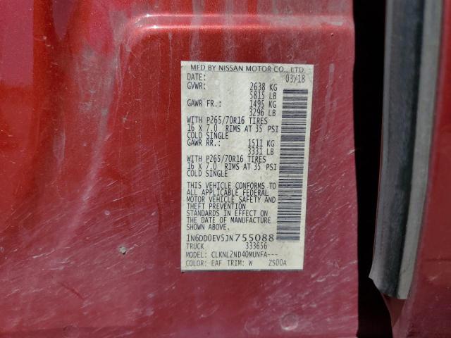 Photo 10 from auction – 2018 NISSAN FRONTIER S with VIN 1N6DD0EV5JN755088