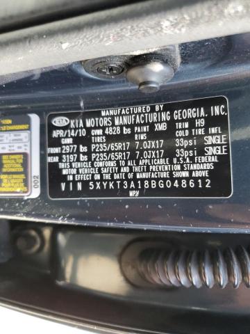 Photo 10 from auction – 2011 KIA SORENTO BA with VIN 5XYKT3A18BG048612