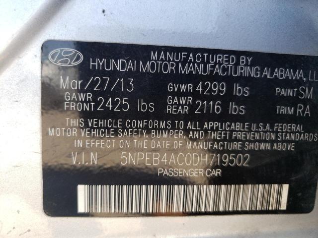 Photo 10 from auction – 2013 HYUNDAI SONATA GLS with VIN 5NPEB4AC0DH719502