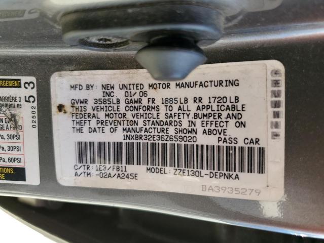 Photo 10 from auction – 2006 TOYOTA COROLLA CE with VIN 1NXBR32E36Z659020